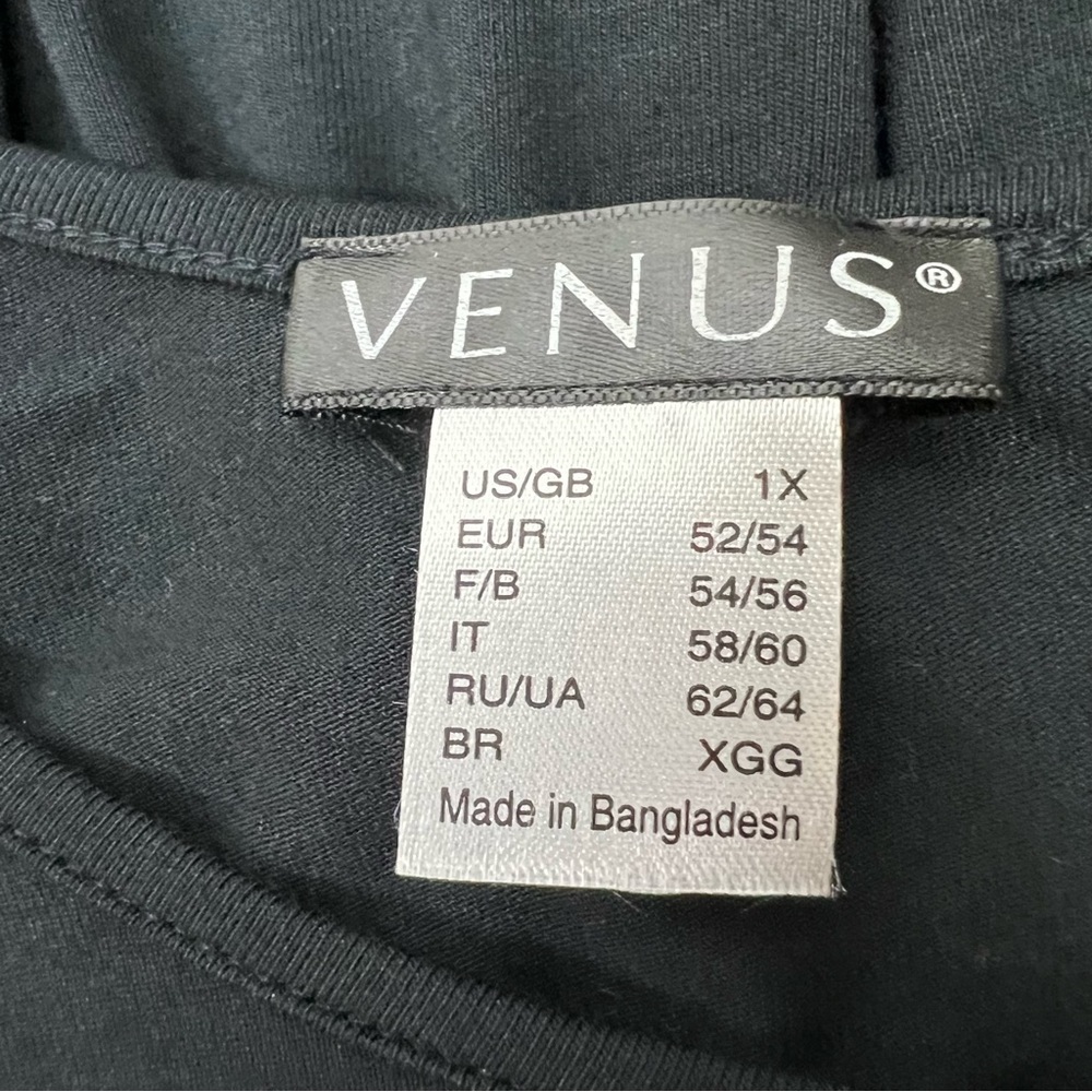 Venus Women’s MIDI Pullover Sundress Sz 1X Color Black Stretch Sleeveless - Picture 9 of 14